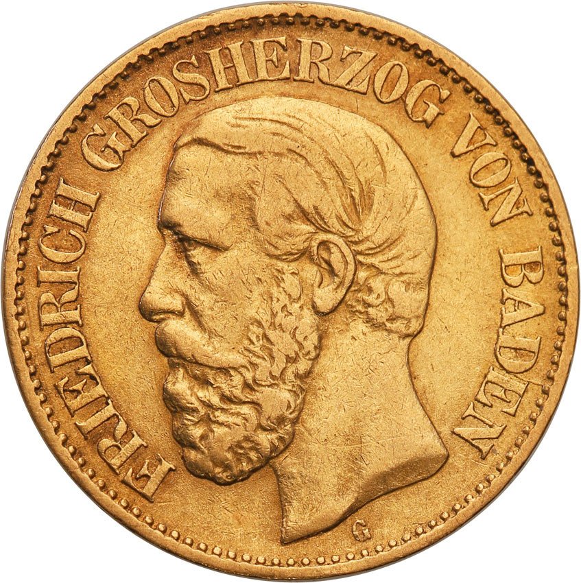 Niemcy 10 Marek 1876 G, Badenia